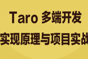 Taro 多端开发实现原理与项目实战 | 完结